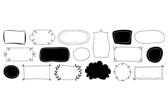 Download Hand-draw Vector Doodle Frame Set - Draw Collection
