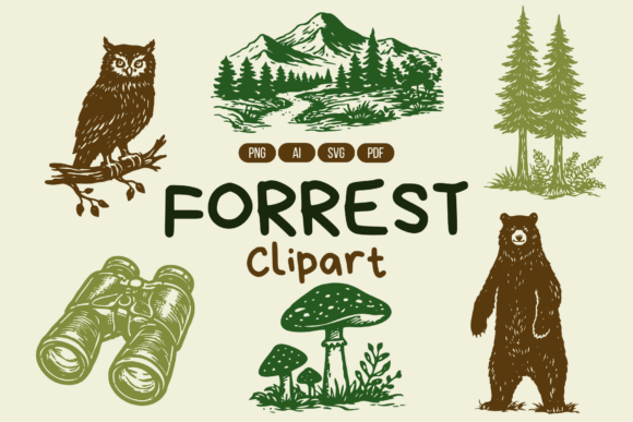 Download Forest Adventure Hand-Draw Clipart - Draw Collection