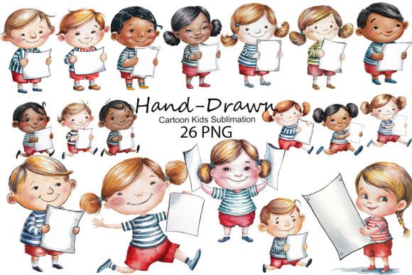 Download Hand-Drawn Cartoon Kids Sublimation - Draw Collection
