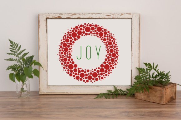 Download Joy with Leaf Wreath Svg 2 - Joy Collection
