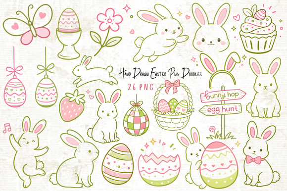 Download Hand Drawn Easter PNG Doodles - Draw Collection